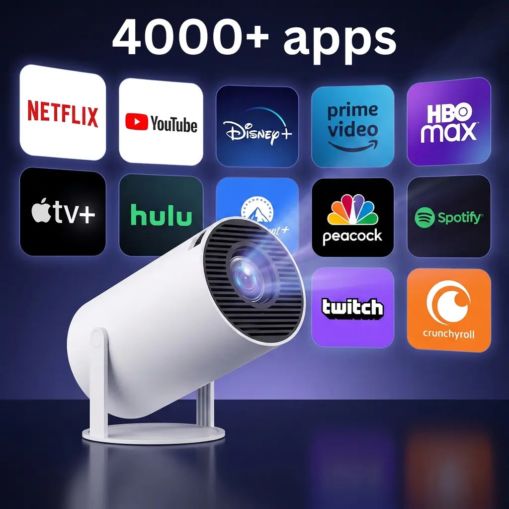 NovyCast – Smart Mini Projector with Bluetooth and WiFi (2026 Model)