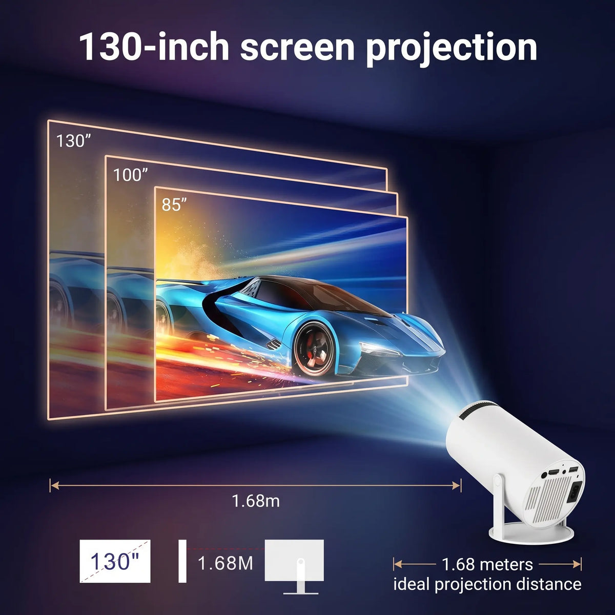 NovyCast – Smart Mini Projector with Bluetooth and WiFi (2026 Model)