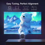 NovyCast Pro – Smart Mini Projector with Bluetooth and WiFi (2026 Model)