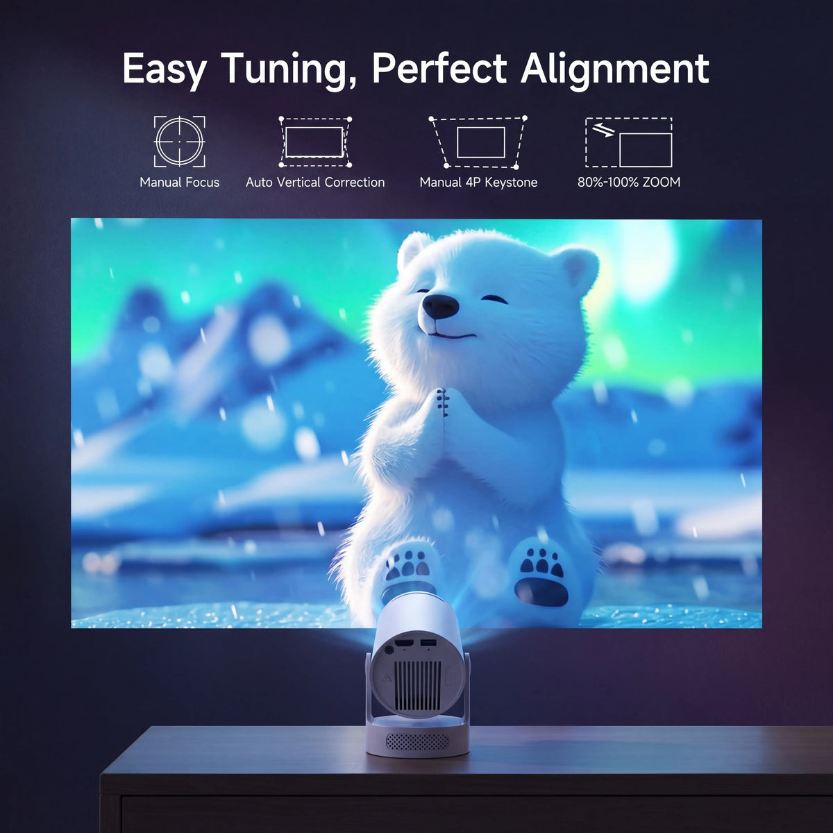 NovyCast Pro – Smart Mini Projector with Bluetooth and WiFi (2026 Model)