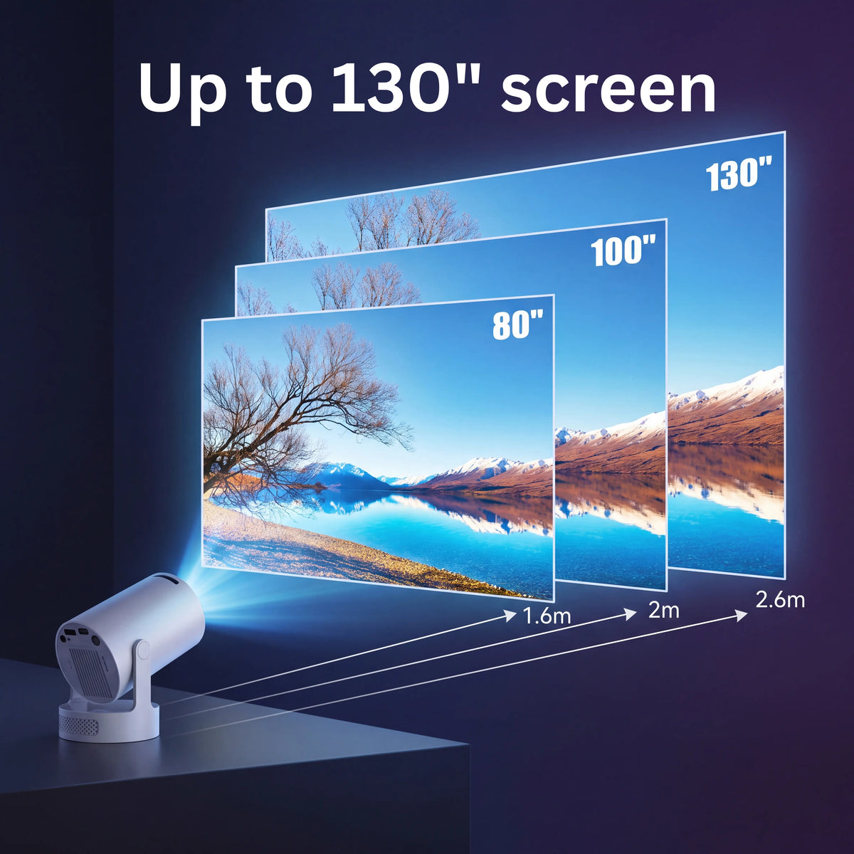 NovyCast Pro – Smart Mini Projector with Bluetooth and WiFi (2026 Model)