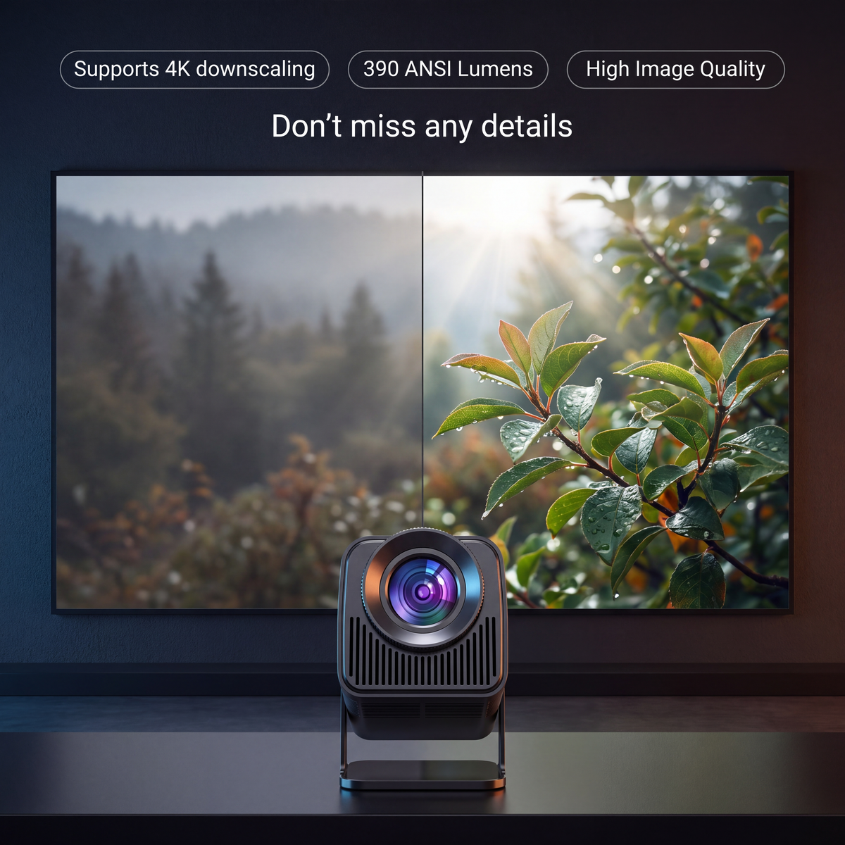 NovyCast Ultra – Smart Mini Projector with Bluetooth and WiFi (2026 Model)