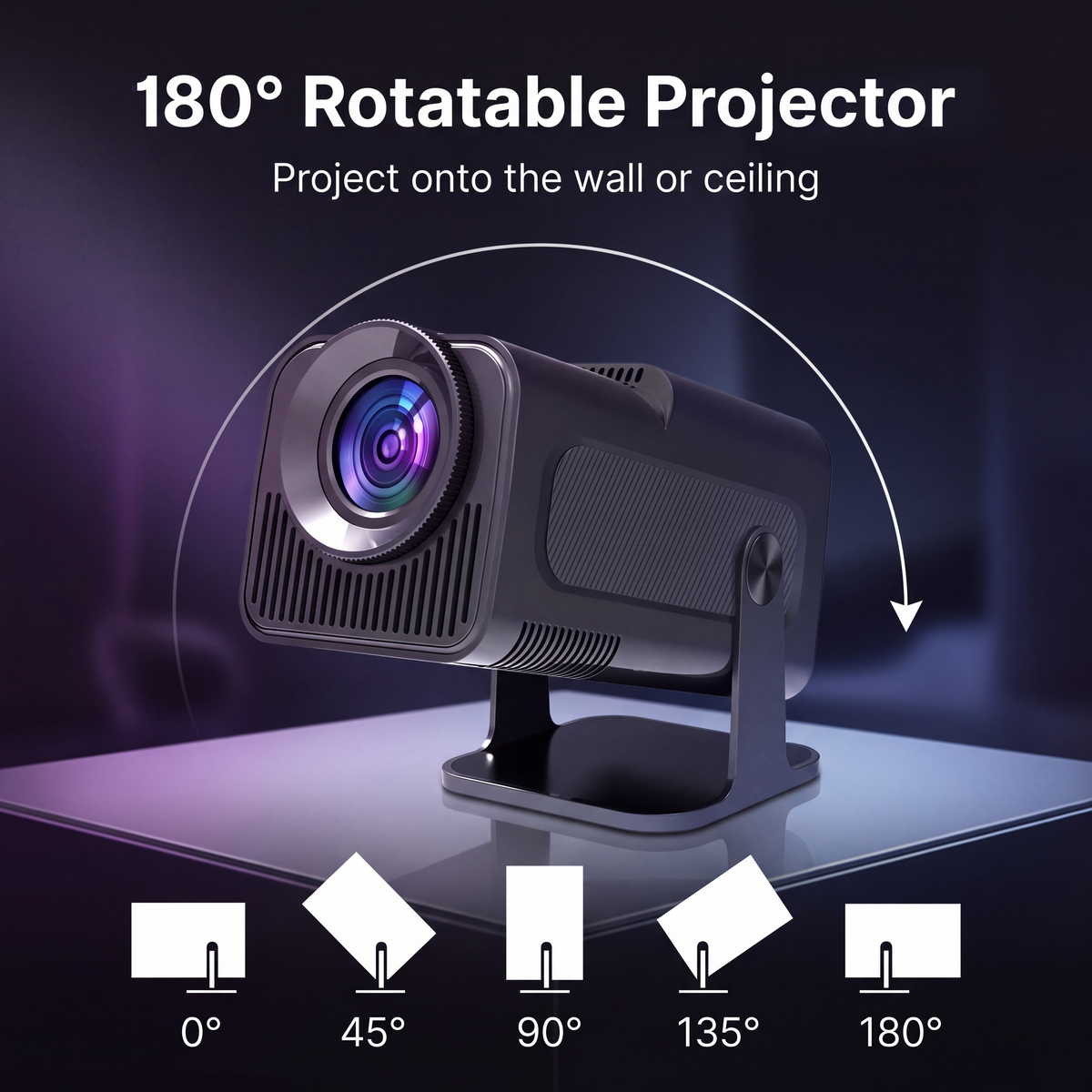 NovyCast Ultra – Smart Mini Projector with Bluetooth and WiFi (2026 Model)